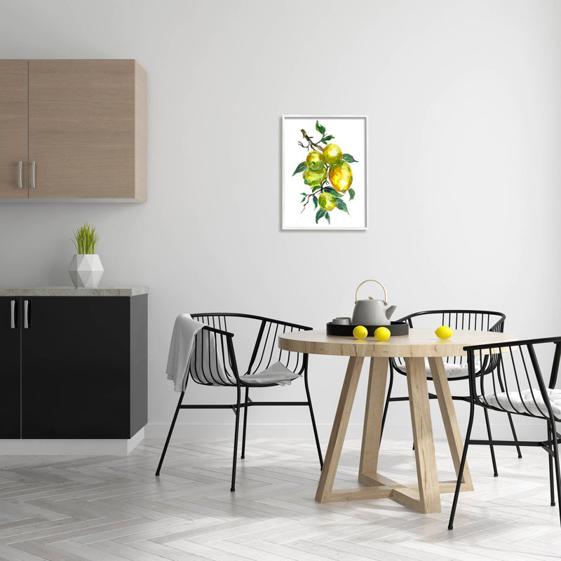 Citron, agrume, art giclée par Sebastian Grafmann, H 20 po x l 16 po x P 1,5 po, Giclée encadrée blanc bord de mer