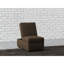 Chaise de rangement convertible brune 1pc avec tissu texturé, structure en contreplaqué de bois massif, siège rembourré en mousse, plateau, fonction réglable, pieds exposés, rangement intérieur, idéale pour la couleur du salon