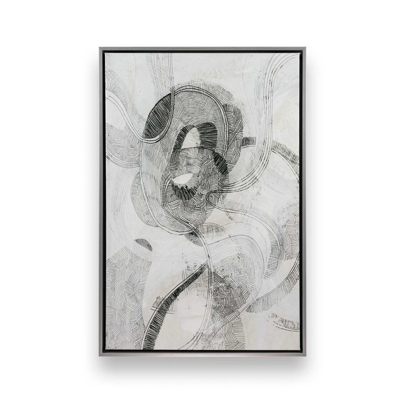 «Listo I» par June Erica Vess, reproduction d'art sur toile, H 48 po x l 36 po, Argent argent