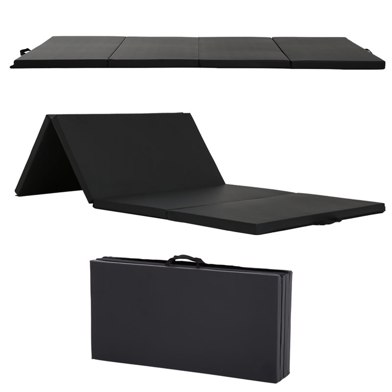 Tapis de gymnastique, Noir, 7,9 pi x 3,9 pi x 2 pi