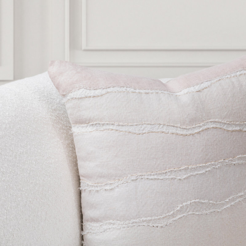 Bikram Ombre Throw Pillow, Ivory/Natural