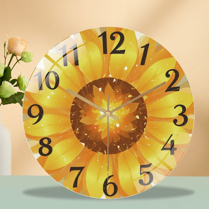 Horloge murale tournesol