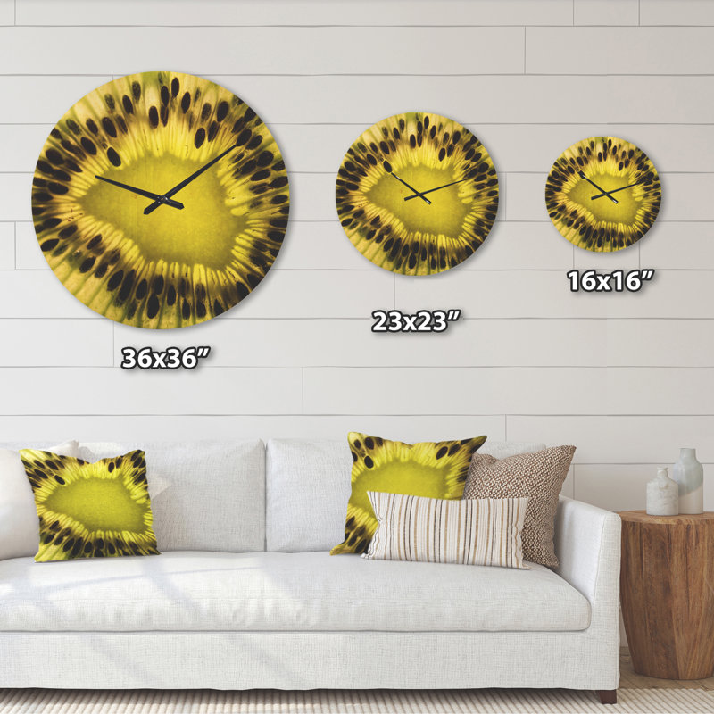 Horloge murale Kiwi Seeds and intérieur, Grand
