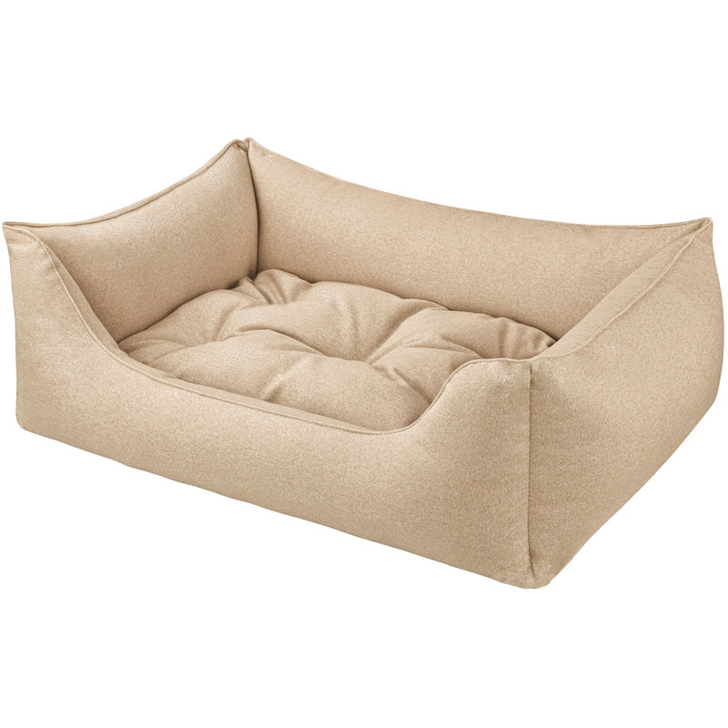 Orthopedic Polyester Pet Bed, Light Beige, Large (90cm W x 60cm D x 30cm H)