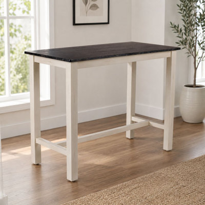 Sonoma Pub Table - Antique White/European Black