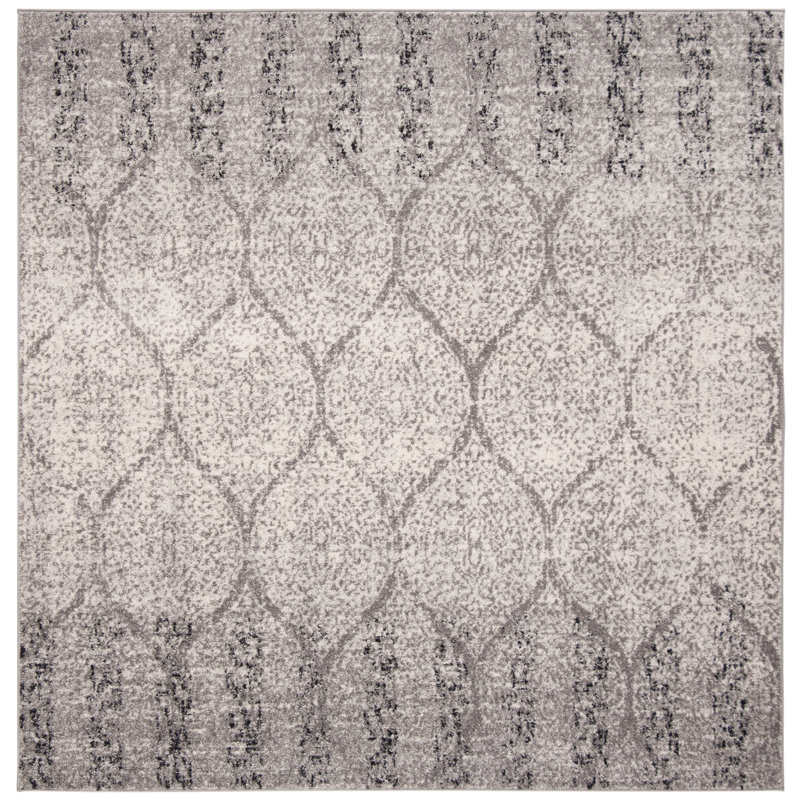Kara Performance Geometric Rug, Square 4'