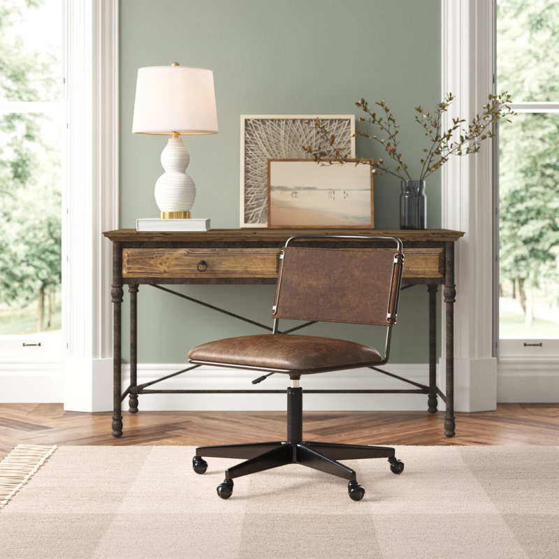 Draper Swivel Office Chair, Brown