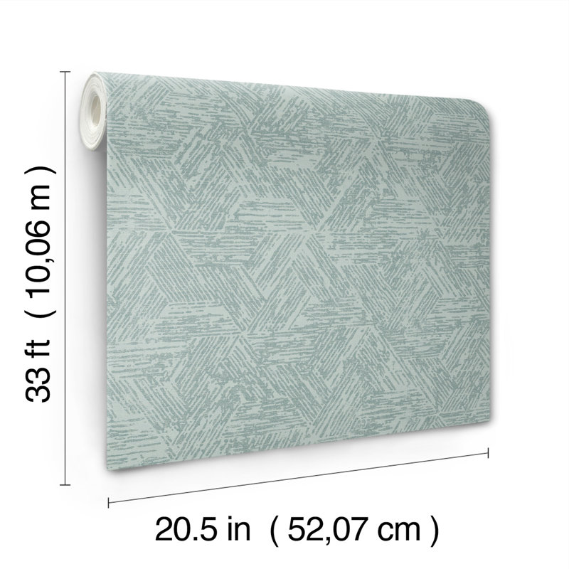 Bravlio Geometric Wallpaper Double Roll, Blue