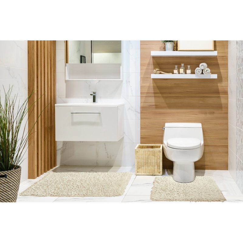Delphinia Non-Slip Bathroom Set, Cream