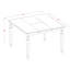Ensemble de table de salle à manger 9 pièces à hauteur de comptoir comprenant une table de cuisine carrée avec rallonge papillon et 8 chaises de salle à manger, 54 x 54 pouces, acajou-126244304-126244303-126244301