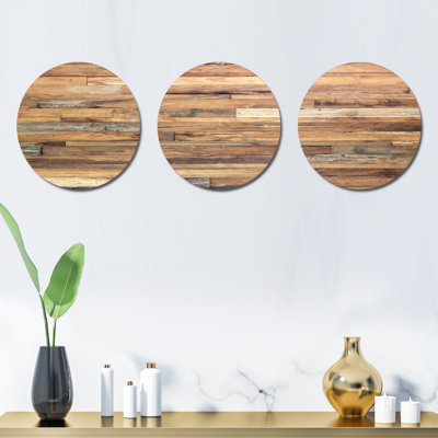 " Brown Wood Texture " 3 - Pieces