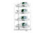 Steel Wire Mesh Utility Cart, 4-Tier Slide Out Shelves Storage Rack On Wheels