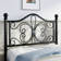 Anterrio Metal Open-Frame Bed with Butterfly Pattern Design Headboard and Footboard