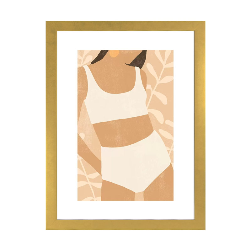 «Sunbather IV» - reproduction d'art, H 24 po x l 16 po x P 1 po, Papier doré