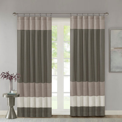 Polyoni Pintuck Curtain Panel(Only 1 Pc Panel)