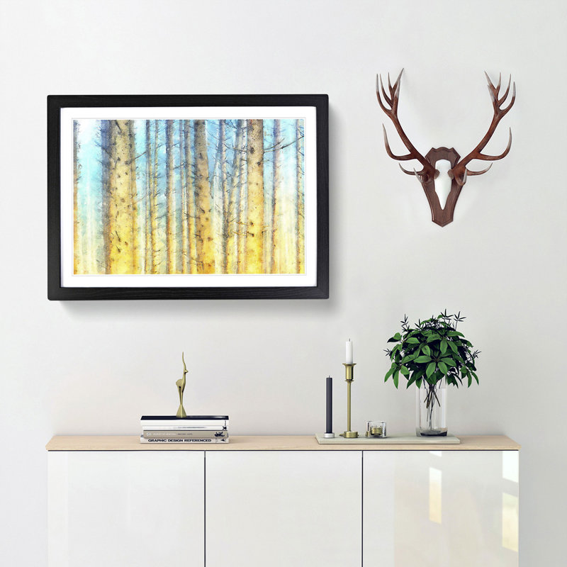 Sunlight upon the Trees - Picture Frame Graphic Art, Black Framed, 45cm H x 63cm W x 2cm D