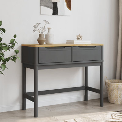 Latitude Run® Console Table FLORO 35.2"X14.4"X28.7" Solid Wood Pine