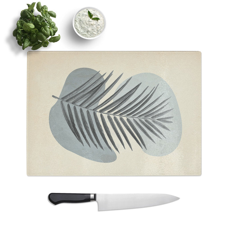 Botanical Rock Composition Chopping Board, 0.4cm H x 20cm W x 28.5cm L