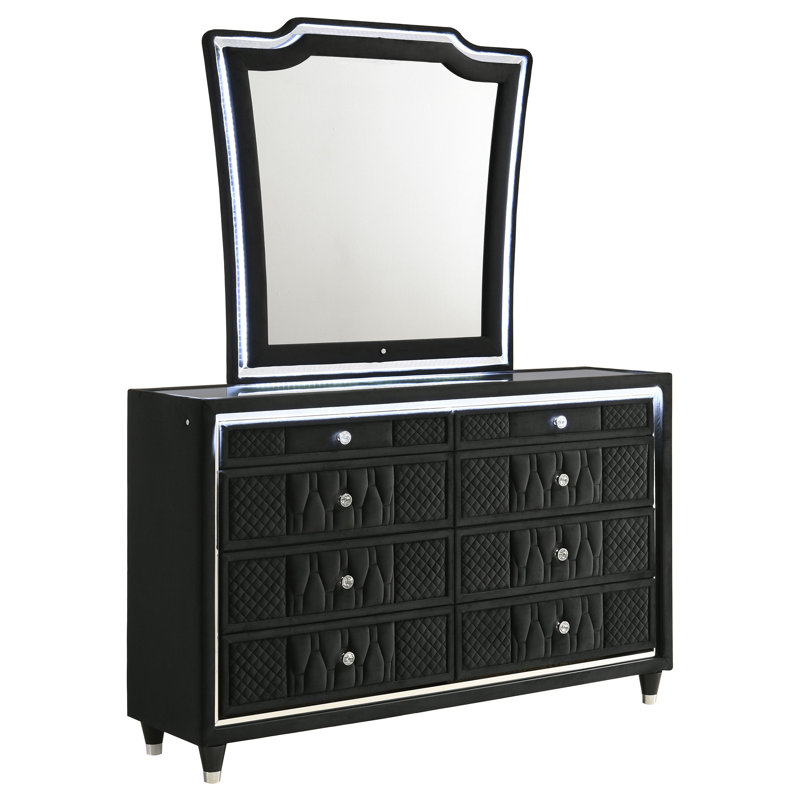 Commode à 8 tiroirs avec miroir Stanton