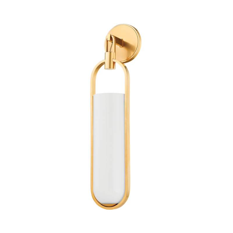 Lorimer 1 Light Wall Sconce, Aged Brass, 15" H x 6.75" W x 6.75" D