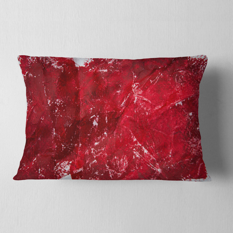 Abstract Red Texture - Abstract Printed Pillow