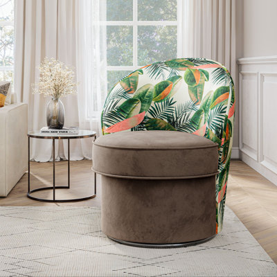 Fauteuil demi-tonneau pivotant de 24 po de largeur Whitstable