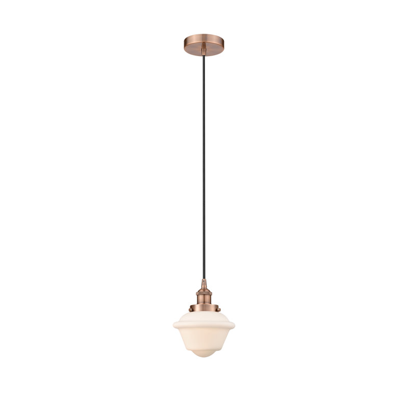Luminaire suspendu 1 lumière Calliope, Blanc, Cuivre