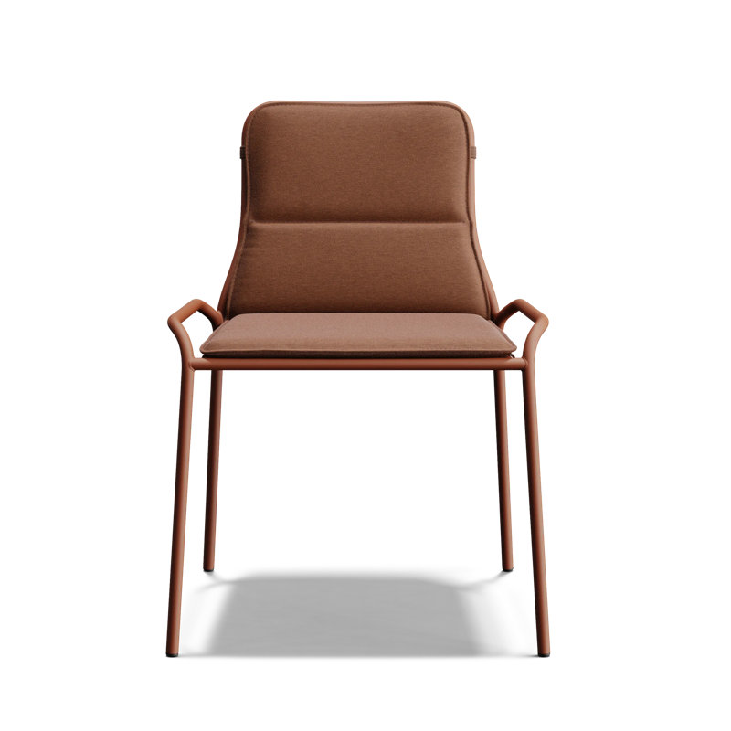 XY Outdoor Dining Side Chair, Rust