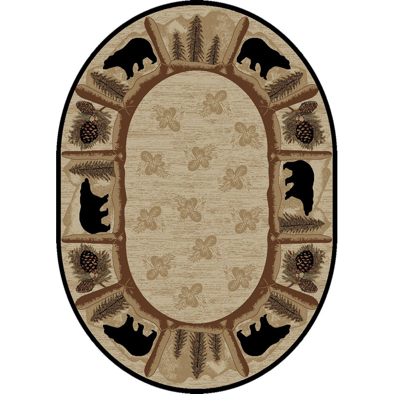 Haysi Geometric Indoor Rug, Oval 5'3" x 7'3"