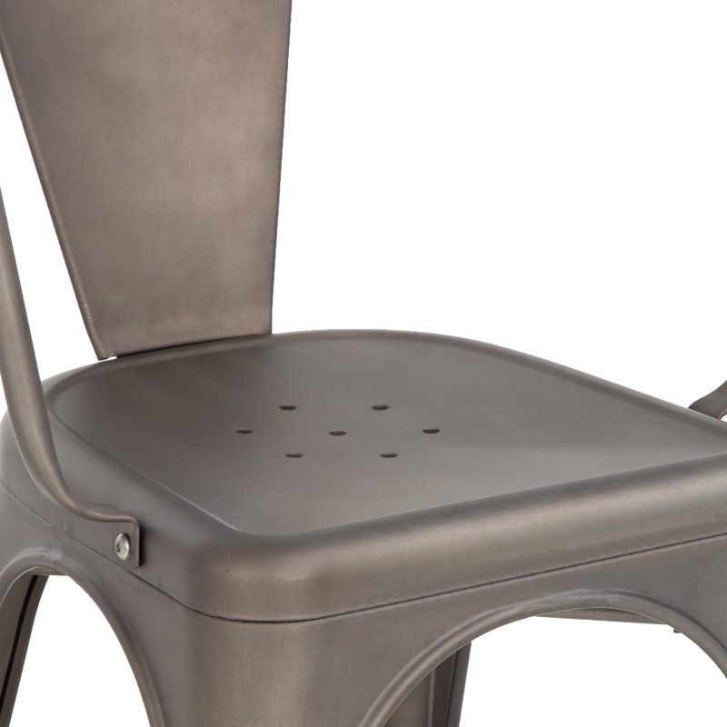 Beechmoor 18'' H Metal Side Chair, Bronze