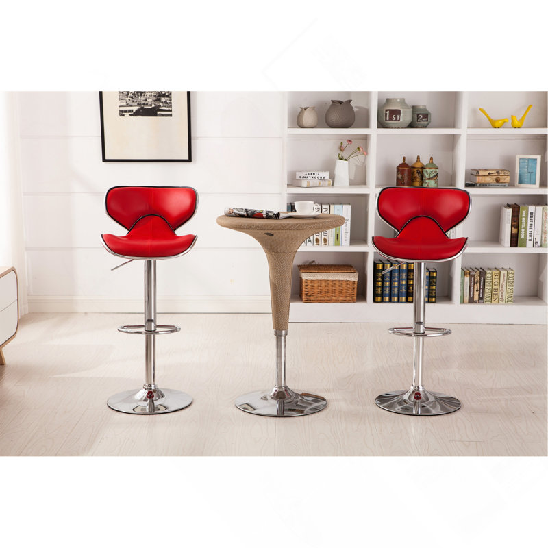 Ensemble de 2 tabourets de bar Upholstery Airlift, Rouge