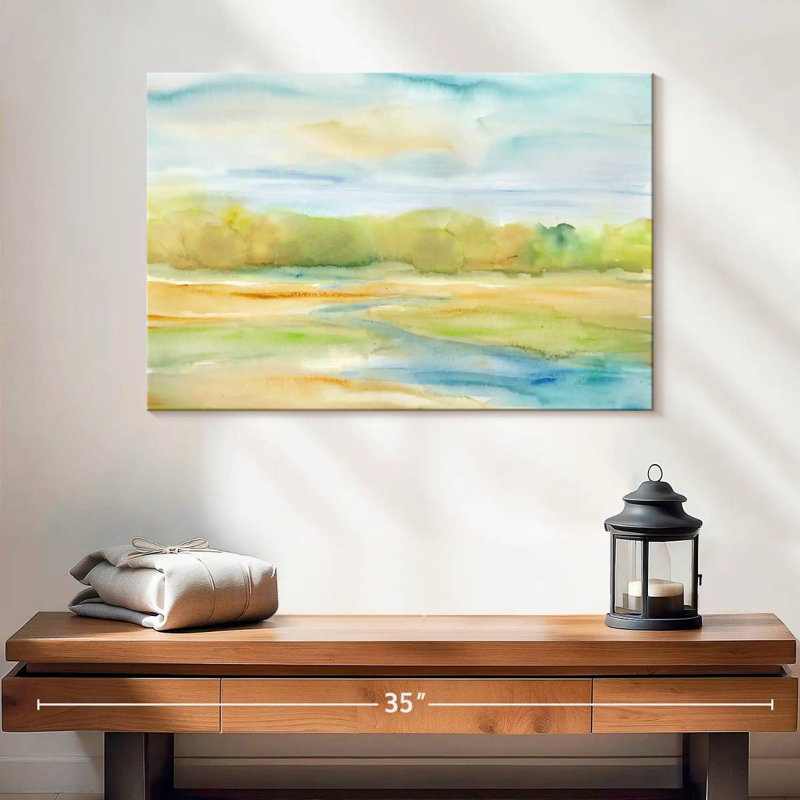 Aquarelle Avery, paysage I, H 16 po x l 24 po