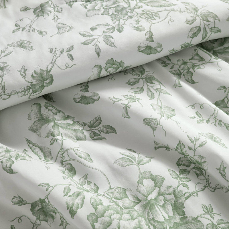 Premium 5 Piece Bedding Sets, Polyester Floral Ruffle, Modern Home