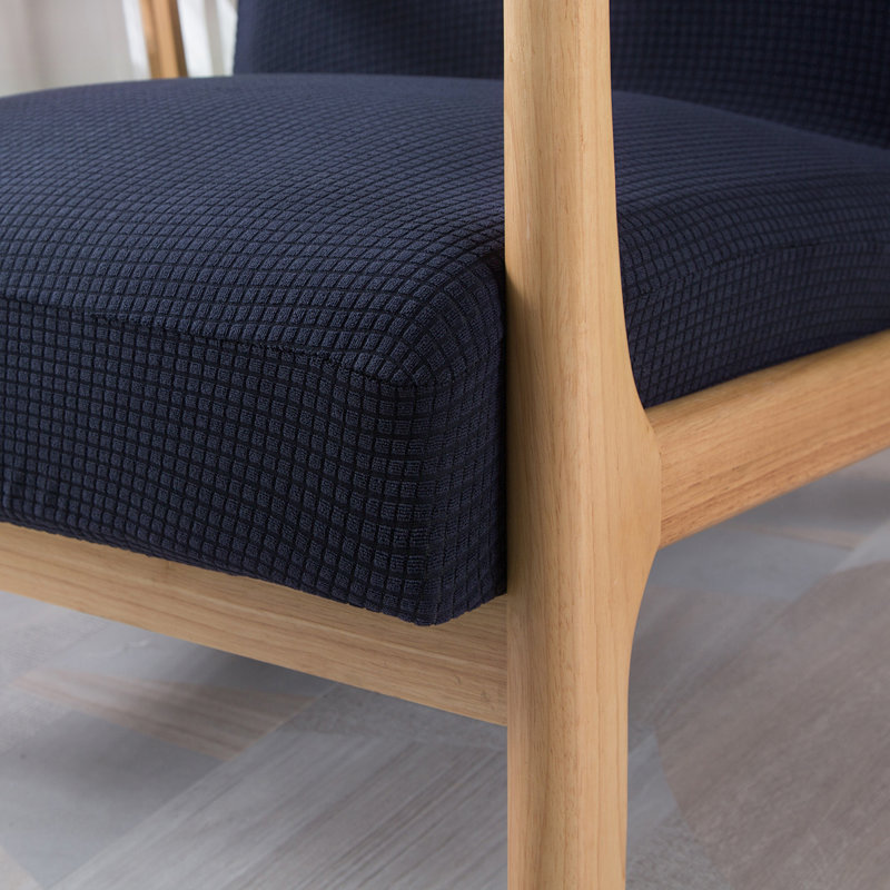 Housse pour fauteuil à coussins carrés/rectangulaires, Bleu marine