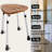 Adjustable Height Fan-shaped Bamboo Shower Chair