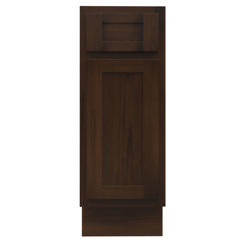 Base de meuble-lavabo simple autoportante 12 po 12 po, Brun