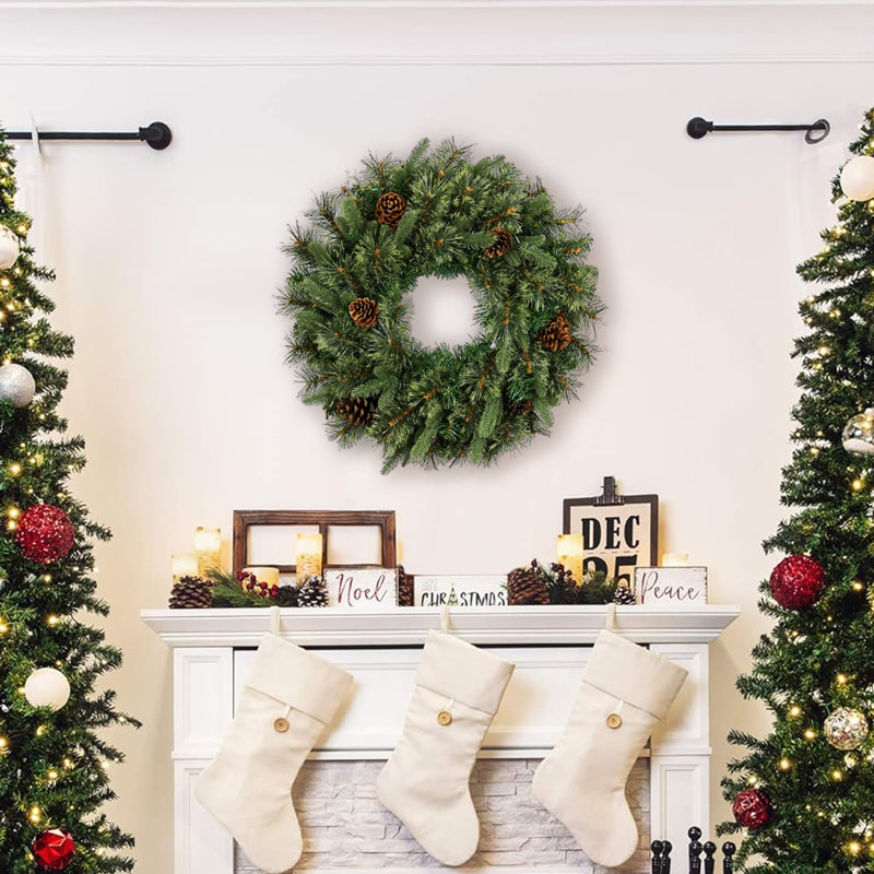 Handcrafted Faux Mixed Assortment 24'' Wreath