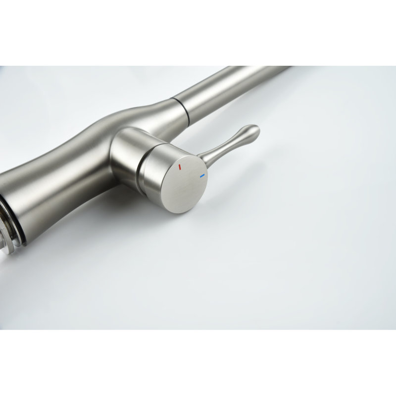 Pull-Down Single Handle Kitchen Fa Nickel, Brushed Nickel