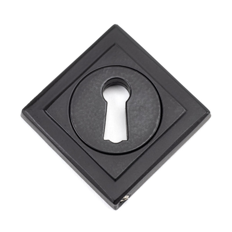 Concealed, Square Round Escutcheon Door Accessory, Matt Black