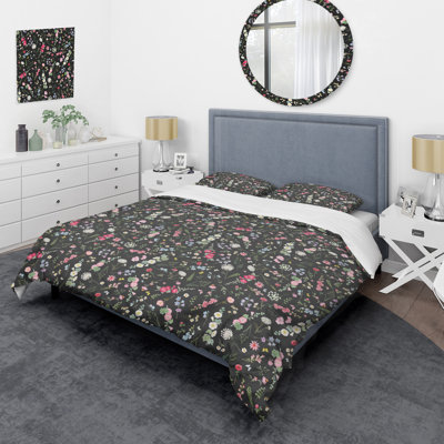 Ensemble de housse de couette en microfibre rose / bleu / vert 3 pièces