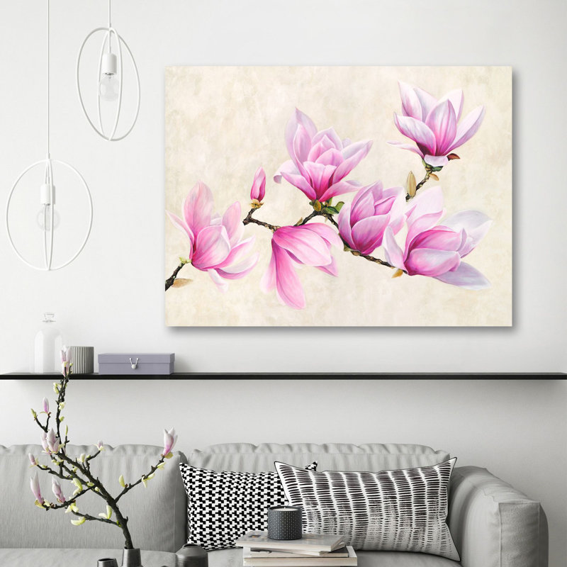Magnolia Branch by Luca Villa - Wrapped Canvas Art Prints, 70cm H x 100cm W x 4cm D
