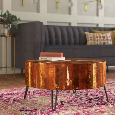 Airville Reclaimed Solid Wood Round Coffee Table