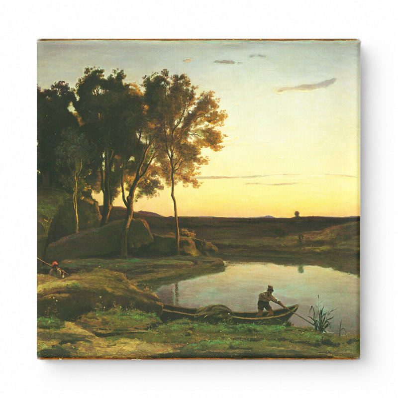 L'étoile du soir (1864) - art mural carré sur toile, 12" W x 12" H