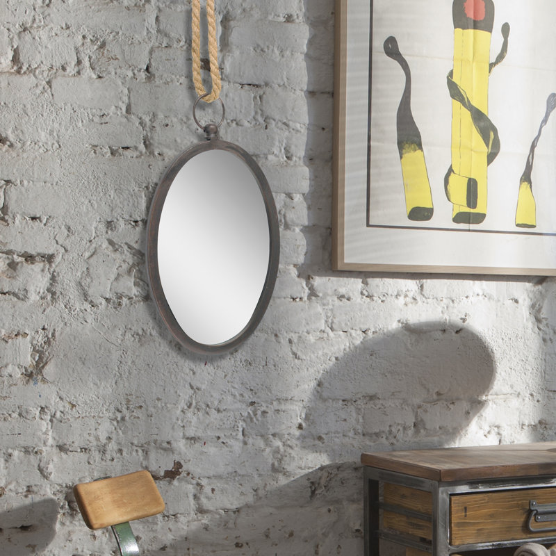 Oakpark Metal Oval Wall Mirror