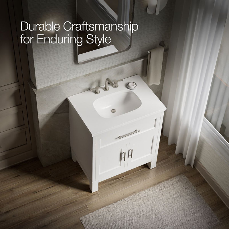 Quo 31" Single Bathroom Vanity Set, White