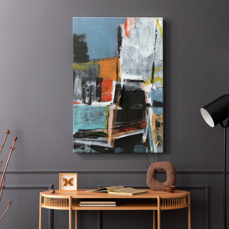 Erratic Marks I -Gallery Wrapped Cavas, 60" H x 40" W