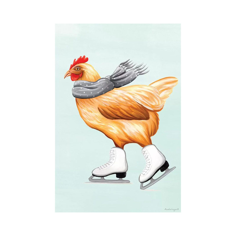Hen Ice Skate by Amélie Legault - Wrapped Canvas Gallery-Wrapped Canvas Giclée, 20.32 cm H x 30.48 cm W