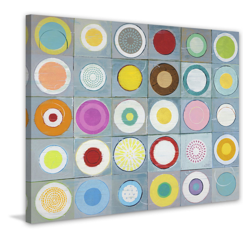 "Colours Round" by Julie Joy Painting Print on Wrapped Canvas, 30" H x 36" W x 1.5" D