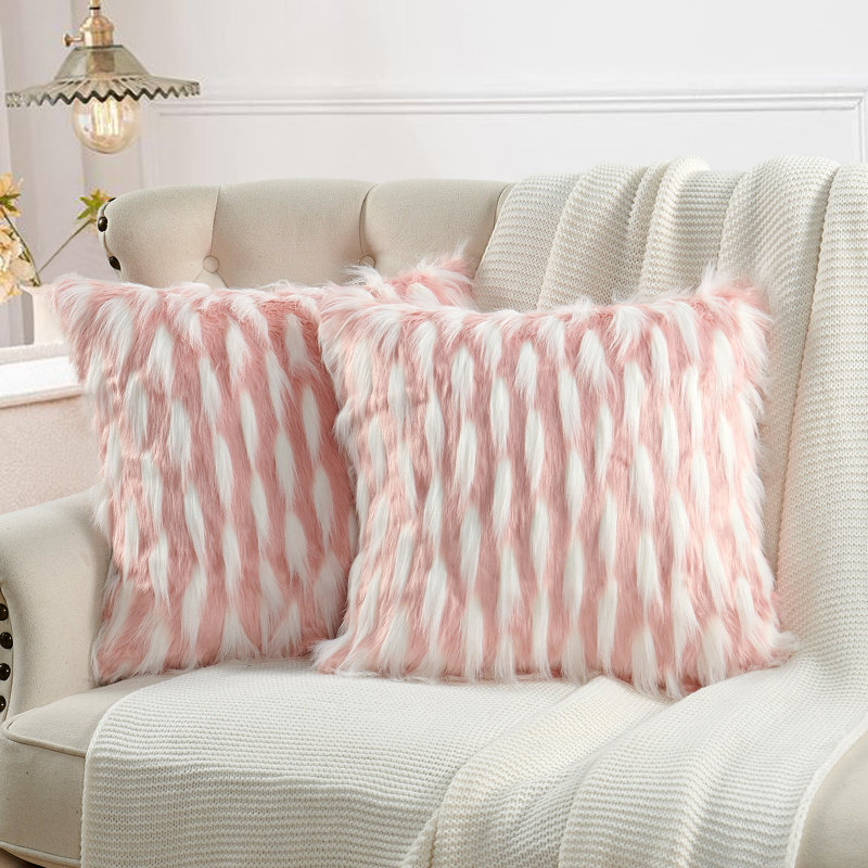 Square Cushion Cover, Pink