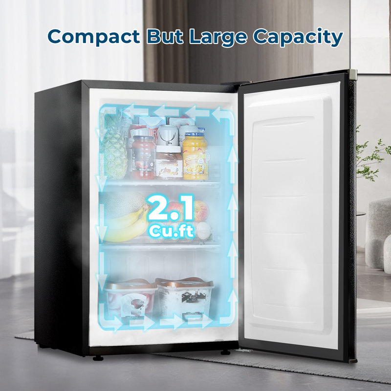Congélateur vertical Electactic de 2,2 pieds cubes - 7 réglages de température - 7,6 à 6,8 ° F, congélation rapide de 10 minutes, calme